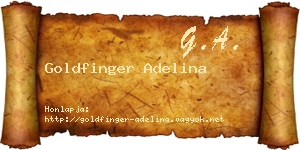 Goldfinger Adelina névjegykártya